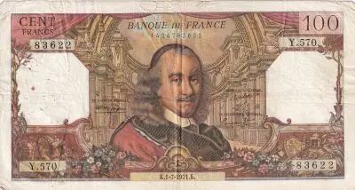 France 100 Francs - Corneille - 01.07.1971 - S�rie Y.570
