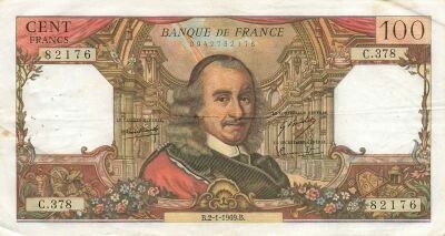 France 100 Francs - Corneille - 02-01-1969 - S�rie C.378
