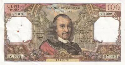 France 100 Francs - Corneille - 02-06-1977 - S�rie V.1092