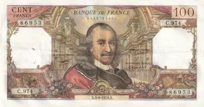 France 100 Francs - Corneille - 03-06-1976 - S�rie C.974