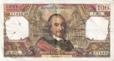 France 100 Francs - Corneille - 03-06-1976 - S�rie Y.971