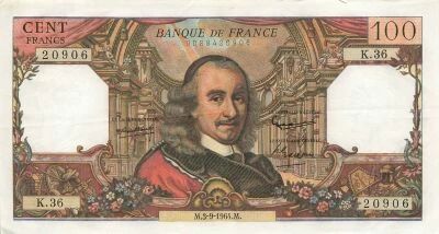 France 100 Francs - Corneille - 03-09-1964 - S�rie K.36