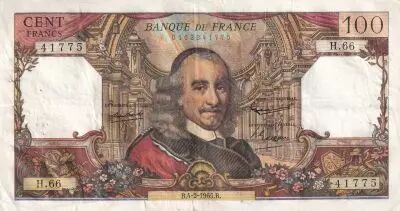 France 100 Francs - Corneille - 04-02-1965 - Serial H.66 - P.149