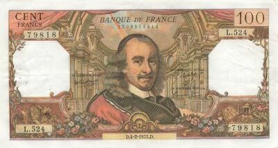 France 100 Francs - Corneille - 04-02-1971 - S�rie L.524