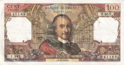 France 100 Francs - Corneille - 05-08-1976 - S�rie F.985