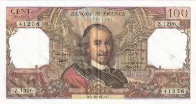 France 100 Francs - Corneille - 05-10-1978 - S�rie Z.1206