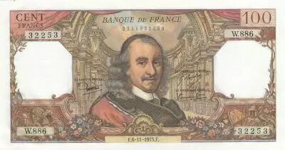 France 100 Francs - Corneille - 06-11-1975 - S�rie W.886