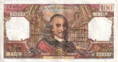 France 100 Francs - Corneille - 07-04-1966 - T.145