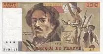 France 100 Francs - Delacroix - 1978 - Serial A.5 - P.154
