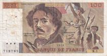 France 100 Francs - Delacroix - 1978 - Serial K.1 - P.154