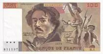 France 100 Francs - Delacroix - 1978 - Serial N.1 - P.154