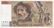 France 100 Francs - Delacroix - 1978 - Serial R.1 - P.154