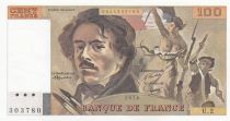 France 100 Francs - Delacroix - 1978 - Serial U.2