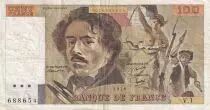 France 100 Francs - Delacroix - 1978 - Serial V.1 - P.154