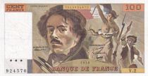 France 100 Francs - Delacroix - 1978 - Serial V.2 - Crossed out letters - P.154