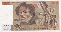 France 100 Francs - Delacroix - 1978 - Serial W.2 - P.154