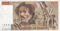 France 100 Francs - Delacroix - 1978 - Serial W.2 - P.154