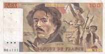 France 100 Francs - Delacroix - 1978 - Serial W.5 - P.154