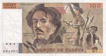 France 100 Francs - Delacroix - 1978 - Serial W.7 - P.154