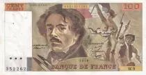 France 100 Francs - Delacroix - 1978 - Serial W.9 - P.154
