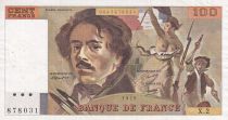 France 100 Francs - Delacroix - 1978 - Serial X.2 - Crossed out letters \ CENT FRANCS\  - P.154