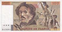 France 100 Francs - Delacroix - 1978 - Serial Z.2 - Crossed out letters \ CENT FRANCS\  - P.154