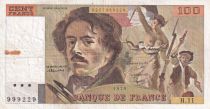France 100 Francs - Delacroix - 1979 - Serial H.11