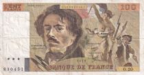 France 100 Francs - Delacroix - 1979 - Serial O.20