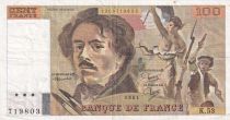 France 100 Francs - Delacroix - 1981 - Serial K.53
