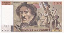 France 100 Francs - Delacroix - 1989 - Serial U.148 - P.154