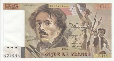 France 100 Francs - Delacroix - 1989 - S�rie F.133