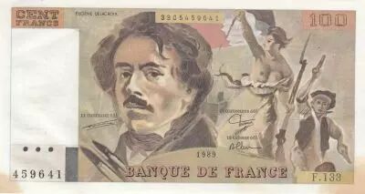 France 100 Francs - Delacroix - 1989 - S�rie F.133