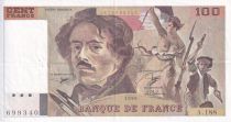 France 100 Francs - Delacroix - 1990 - Serial A.188 - P.154