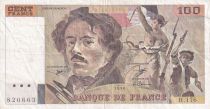 France 100 Francs - Delacroix - 1990 - Serial H.176