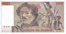 France 100 Francs - Delacroix - 1990 - Série Q.177 - F.69BIS.02c