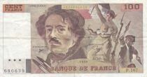 France 100 Francs - Delacroix - 1990 - Series R.167 - Offset watermark