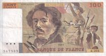 France 100 Francs - Delacroix - 1991 - Serial A.204 - P.154