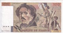 France 100 Francs - Delacroix - 1991 - Serial J.172 - P.154
