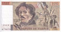 France 100 Francs - Delacroix - 1991 - Serial J.202 - P.154