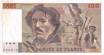 France 100 Francs - Delacroix - 1991 - Serial J.285