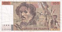 France 100 Francs - Delacroix - 1991 - Serial K.277