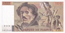 France 100 Francs - Delacroix - 1991 - Serial V.184