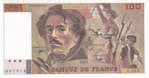 France 100 Francs - Delacroix - 1993 - Serial A.243 - P.154