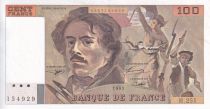 France 100 Francs - Delacroix - 1993 - Serial H.251 - P.154