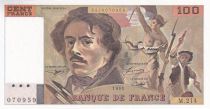 France 100 Francs - Delacroix - 1993 - Serial M.214 - P.154