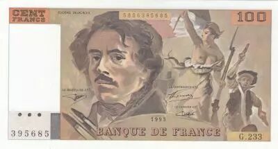 France 100 Francs - Delacroix - 1993 - S�rie G.233