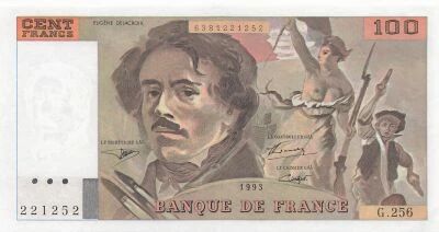 France 100 Francs - Delacroix - 1993 - S�rie G.256
