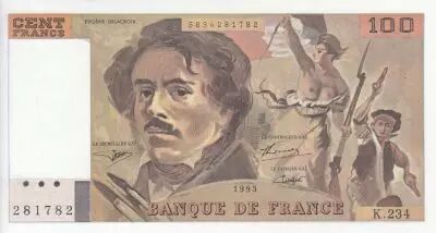 France 100 Francs - Delacroix - 1993 - S�rie K.234