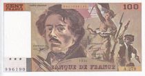 France 100 Francs - Delacroix - 1994 - Serial  A.279 - P.154