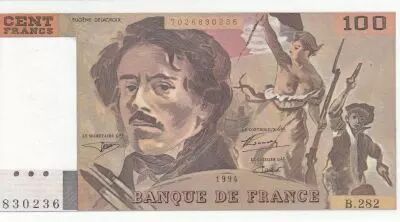 France 100 Francs - Delacroix - 1994 - Serial B.282